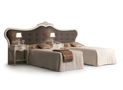 Meble hotelowe 2x łóżko + Stolik nocny Design Modern Luxury Meble 3-częściowe. ustawić
