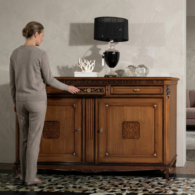 Design Kredens Szafki Komody Półka Półki Drewno Kredens Szafa Solidne drewno