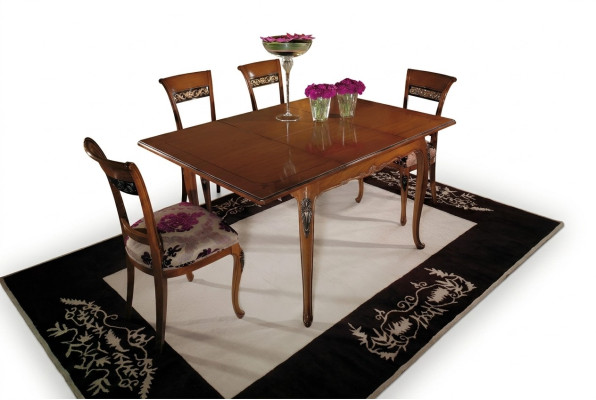 Stoły do ​​jadalni Meble 110x110cm stoły HolzZimmer Design Stół obiadowy Drewno Tabela Classic