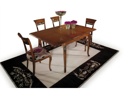 Stoły do ​​jadalni Meble 110x110cm stoły HolzZimmer Design Stół obiadowy Drewno Tabela Classic