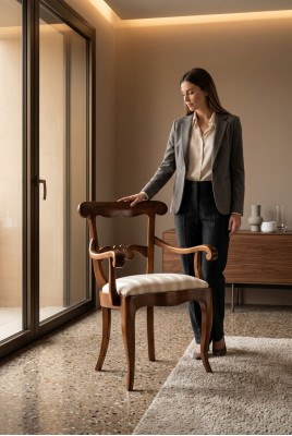 Fotel tapicerowany podłokietnik luksusowy Fotel Krzesło Krzesła salon jadalnia fotel