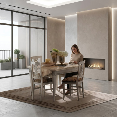 Meble Meble stoły Solidne drewno Tabela Nowy Luksus Stół obiadowy Italian Design
