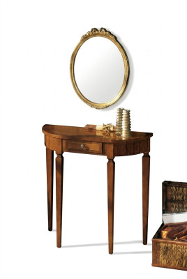 Meble w stylu Art Deco Stół konsolowy Lustro Drewno Włoskie stoły konsole 2 szt