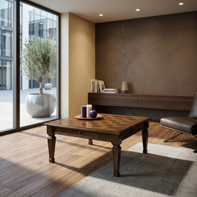 Designerski stół do salonu Stoły stolik kawowy Drewno Stolik