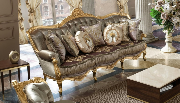 Sofa 3 miejsce do siedzenia Kanapy Sofy Art deco trzyosobowa Włókienniczy Sofy Kanapa Podkładka Nowość