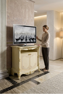 Drewno Salon Meble Nowy Salon Półka ścienna TV Szafa Półka Nowy stojak TV
