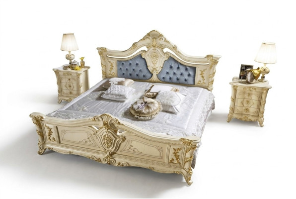 Meble Design Meble Łóżko Meble Podwójne łóżko Natural Wood Sypialnia