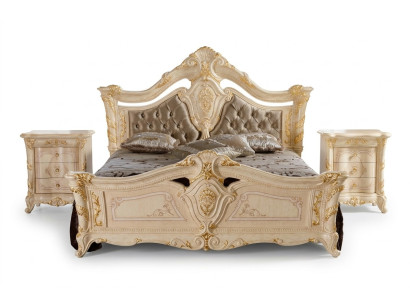 Design Luksusowe Łóżko Hotelowe Dwuosobowe Nowe Sypialnia Solidny Drewno Podkładka