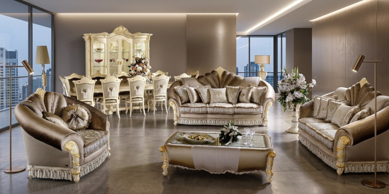 Podkładka Couchen Obcios Luxury Zestaw sofowy 3+1+1 miejsce do siedzenia Zestaw Design Sofa Nowość