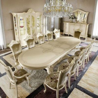 Tabela Luxury Stół obiadowy Italian Design Meble Meble stoły Solidne drewno