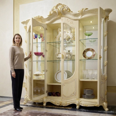 Prezentuje Salon Szafki Kredens Drewno New Luxury Gablota Szafa Classic