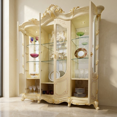 Prezentuje Salon Szafki Kredens Drewno New Luxury Gablota Szafa Classic