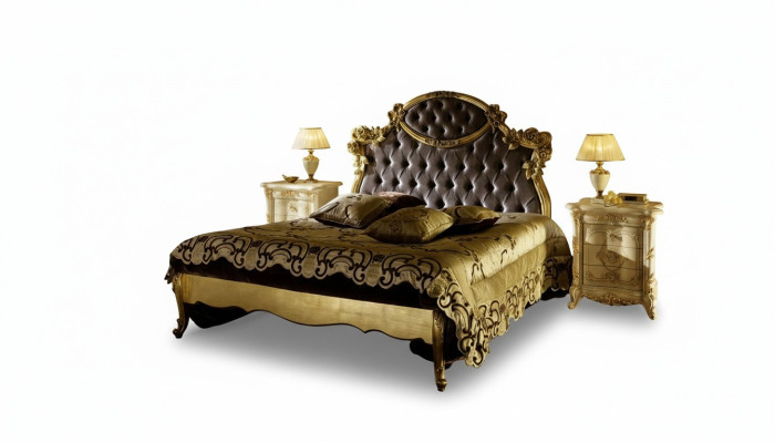 Łóżko Klasyczne Luksusowe łóżko Chesterfield Sypialnia Hotel Barokowe Meble Nowe