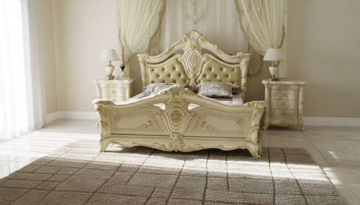 Chesterfield Sypialnia Barokowe Meble Włókiennicze Classic Łóżko Luxury