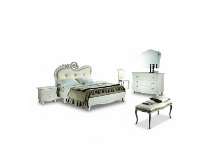 Łóżko klasyczne Luksusowe łóżko Chesterfield Meble Sypialnia Baroque Hotel Materiał