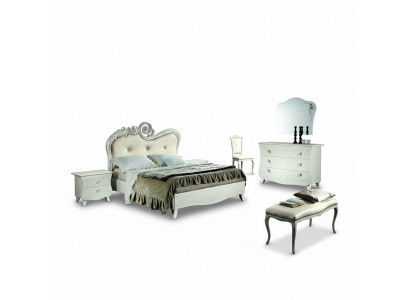 Łóżko klasyczne Luksusowe łóżko Chesterfield Meble Sypialnia Baroque Hotel Materiał