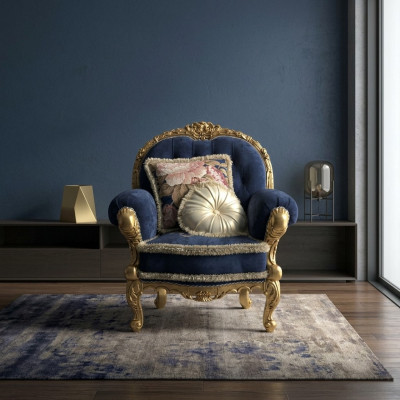 Nowość Fotel Sofy Kanapa Classic Włókienniczy Classic Meble Luxury 1 miejsce do siedzenia Sofa