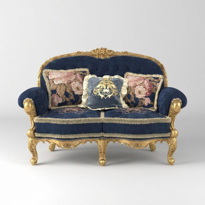 Chesterfield Sofa 2 miejsce do siedzenia Podkładka Kanapy Sofy Aksamit Materiał Dwumiejscowe Meble Nowe