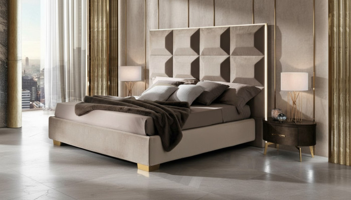 Nowoczesne łóżko Luksusowe łóżka Chesterfield Meble Baroque Hotel Włókienniczy Sypialnia