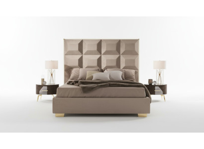 Design Modern Luxury Sypialnia Stolik nocny Łóżko 3-częściowe. Zestaw Sypialni