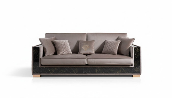 Sofa trzyosobowa kanapa Podkładka Design Siedziba Sofy Pokój Meble Materiał 3er Modern