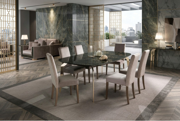 Stół obiadowy Czarny Designerskie stoły Modern Design Meble Luksusowa jadalnia Tabela Kuchnia