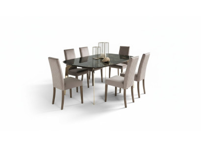 Stół obiadowy Czarny Designerskie stoły Modern Design Meble Luksusowa jadalnia Tabela Kuchnia