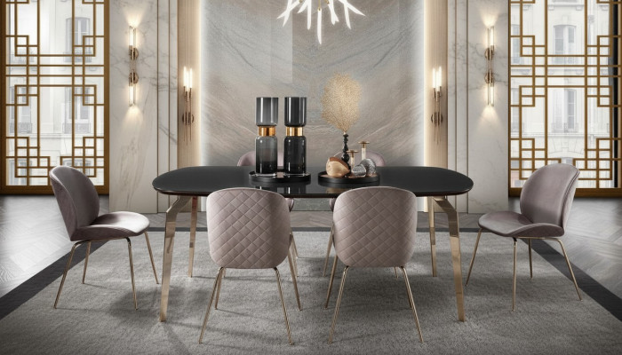Ustaw tabelę stoły Luxury Drewno Meble Nowa jadalnia Grupa Kompletny Zestaw 7szt