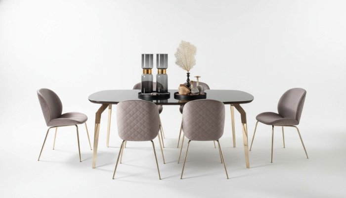 Ustaw tabelę stoły Luxury Drewno Meble Nowa jadalnia Grupa Kompletny Zestaw 7szt