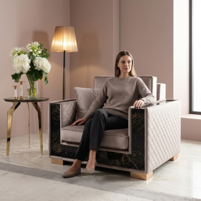 Podkładka Designer Włókienniczy 1 miejsce do siedzenia Podkładka Siedziba Couches New Fotel 120x102cm Couch