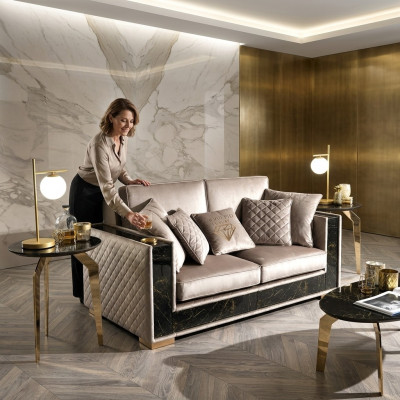 Sofa dwuosobowa 2 miejsce do siedzenia Duża XL Kanapa Sofy Kanapy Salon Design Nowe