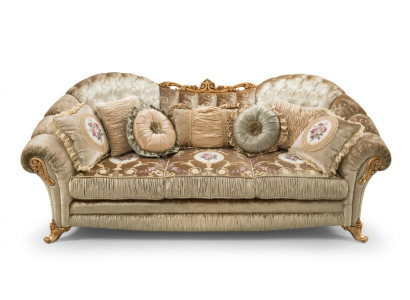 Barokowe Rokoko 3 miejsce do siedzenia Sofa Włókienniczy Sofa Kanapy Luksusowy Design Włoskie meble