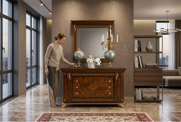Szafa Szafki Solidny Komody Salon Kredens Szuflady Komoda Drewno