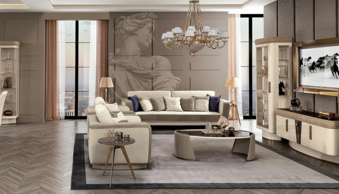 Zestaw sofowy 3+1+1 miejsce do siedzenia Zestaw Design Sofy Podkładka Couchen Relaks Sofa Nowoczesna Nowość