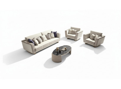 Włochy Meble Zestaw sofowy 3+1+1 miejsce do siedzenia Zestaw Design Sofa Podkładka Kanapy Kanapa