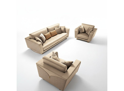 Zestaw sofowy 311 miejsce do siedzenia Set Design Sofa Podkładka Couchen Skóra Italian Meble