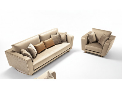 Zestaw sofowy 3+1 miejsce do siedzenia Zestaw Design Sofy Podkładka Kanapy Skóra Relaks Modern New