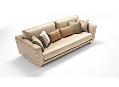 Designerska trzyosobowa sofa tapicerowana do nowoczesnego designu w salonie