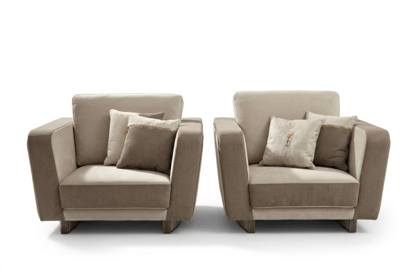 Design Lounge Club Relaks Fotel Krzesło Podkładka TV Skóra Drewno Włókienniczy Materiał