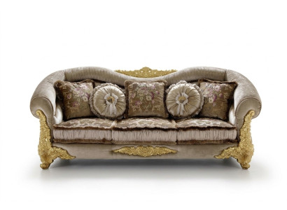 Sofa Kanapa Włókienniczy Sofa 3 miejsce do siedzenia Włókienniczy Trzyosobowa Design Podkładka Luxury Siedziba Nowość