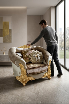 Fotel Luxury Fotel Meble Nowy Salon Sofa Jednoosobowa Kanapa Lounge Club Hotel