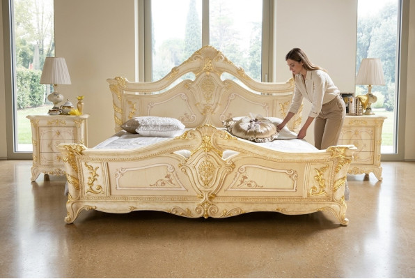 Podwójne łóżko Sypialnia Meble Solidne drewno MobilPiu Luxury Bed
