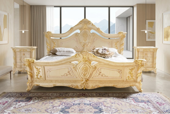 Podwójne łóżko Sypialnia Meble Solidne drewno MobilPiu Luxury Bed