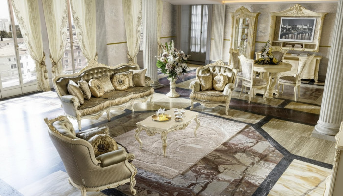 Kompletny zestaw Zestaw sofowy 3 1 1 miejsce do siedzenia + stolik kawowy designerska Żywy krajobraz sofa