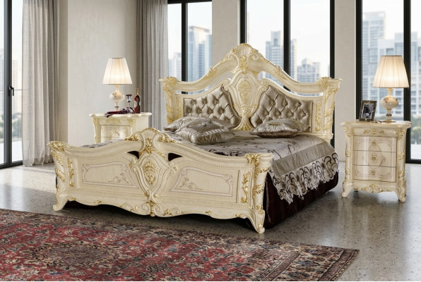 Podwójne łóżko rama łóżka Drewno Design Modern Luxury Łóżko Hotelowe łóżka tapicerowane