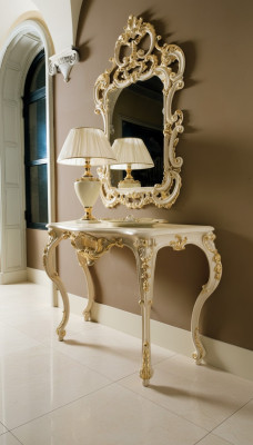 Konsole Stolik nocny Sypialnia Stolik Klasyczny Design Meble Drewno Nowe