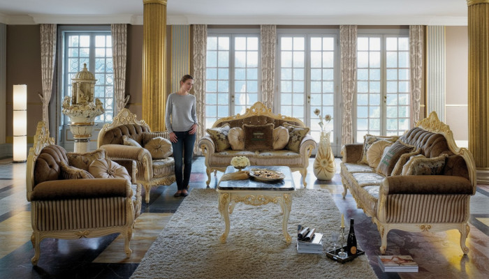 Kompletny zestaw Zestaw sofowy 3 2 1 miejsce do siedzenia + designerska kanapa kawowa 4 sztuki. Sofa z tkaniny