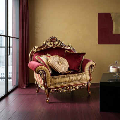 Fotel Design Kanapa Sofa Relaks Materiał Lounge Club miejsce siedzące Luksusowe Turkis Barokowe Nowe