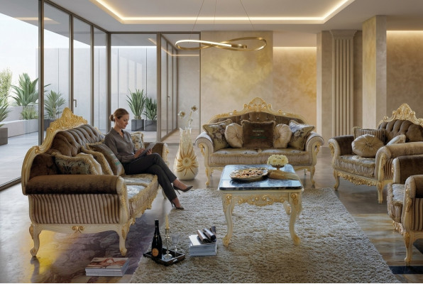 Zestaw sofowy 3+2 miejsce do siedzenia salon Meble tapicerowane Sofa Art Deco Sofy materiałowe