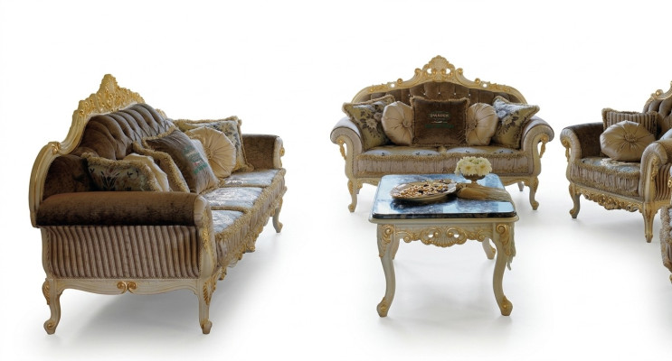 Zestaw sofowy 3+2 miejsce do siedzenia salon Meble tapicerowane Sofa Art Deco Sofy materiałowe